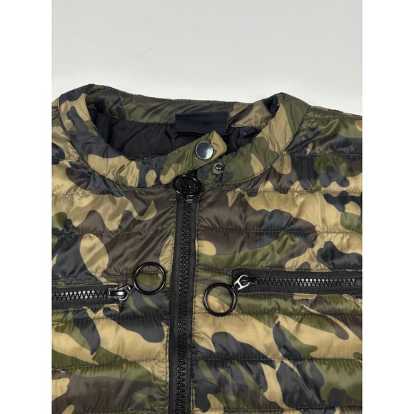 Me Jane Camo Quilted Puffer Jacket Womens Medium Military Utility Lightweight - Picture 9 of 10